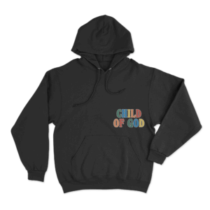 Colorful Child of God Hoodie Black