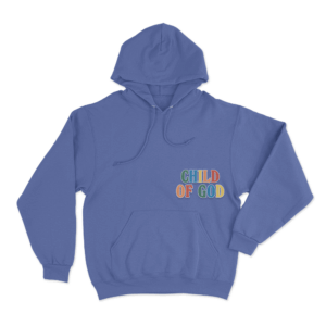 Colorful Child of God Hoodie Blue